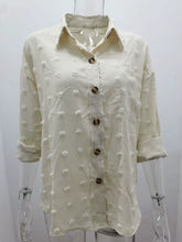 Solid Color Chiffon Jacquard Breasted Shirt