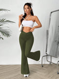 V-Shaped Waist Slimming Slightly Flared Trousers