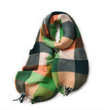 CRINKLE PLAID WINTER SCARF UNISEX SOFT WRAP_CWASC0195