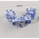 Cwaha1400_Simple Wave Hair Claw Clip Blue Set