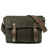 MENS WATERPROOF WAXED CANVAS SATCHEL BAG_CWAB5560
