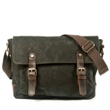 MENS WATERPROOF WAXED CANVAS SATCHEL BAG_CWAB5560