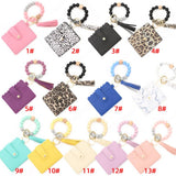 SILICONE BEAD BRACELET CARD BAG TASSEL KEYCHAIN_CWAJE0656