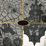 HALLOWEEN BLACK LACE TABLECLOTH_CWMM1719