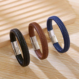 SIMPLE MAGNETIC CLASP HANDWOVEN BRACELET_CWAJE1458