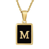 18K STAINLESS STEEL SQUARE 26 LETTER NECKLACE_CWAJE0679