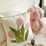 Tulip Pillow Cover Cute Sofa Bed Waist Cushion_Cwmm7682