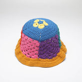 Women Multi Color Cute Hollow Knit Bucket Hat_Cwah0599