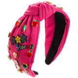 FASHIONABLE ENGLISH LETTERS DIAMOND HEADBAND_CWAHA1783