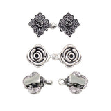 NEW BUCKLE ROSE LEAF RETRO SHAWL CLIP FIXED_CWMM2206