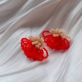 NEW CONTRAST COLOR BEADED EARRINGS_CWAJE1690