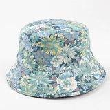 Cwah1507_Floral Design Reversible Cotton Bucket Hat