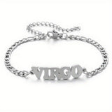 NEW STAINLESS STEEL ZODIAC PENDANT BRACELET_CWMM2716