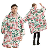 Wearable Flannel Tv Blanket With Sleeves Pocket
