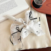 LACE BOW SCARF SCRUNCHIE ELEGANT HAIR TIE_CWAHA5514