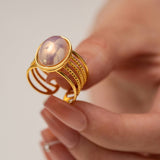GOLD PLATED RING WITH COLORED NATURAL STONES_CWAJE1236