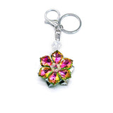 COLORFUL CRYSTAL FLOWER KEYCHAIN_CWMM1566