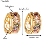 FASHION COPPER STUD EARRINGS MINIMALIST STYLE_CWMM8525