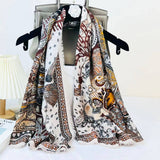 GEOMETRIC COMMUTER SCARF LARGE LIGHTWEIGHT WRAP_CWASC0911