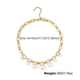 FASHIONABLE PEARL IRREGULAR NECKLACE JEWELRY SET_CWAJE2839