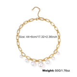 FASHIONABLE PEARL IRREGULAR NECKLACE JEWELRY SET_CWAJE2839
