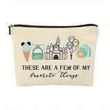 Women Linen Waterproof Zipper Cosmetic Bag_Cwab2246