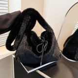 LEOPARD PRINT FLUFFY BAG WOMEN HANDBAG CROSSBODY_CUAB00543