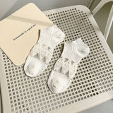 White Boat Socks Hollow Mesh Invisible Socks_Cwms0533
