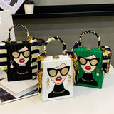 RETRO BEAUTY PATTERN CROSSBODY BAG_CWAB0986