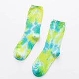Women Double-Needle Tie-Dyeing Mid-Tube Socks_Cwms0243