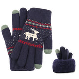 NEW JACQUARD DOUBLE LAYER DEER TOUCH SCREEN GLOVES_CWAG0239