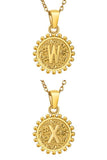 ROUND ALPHABET INITIAL PENDANT NECKLACE_CWAJE107