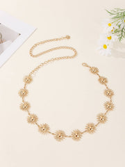Golden Sunflower Metal Adjustable Waist Chain