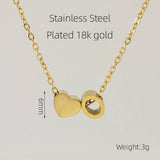 18K GOLD HEART LETTER PENDANT NECKLACE_CWAJE0692