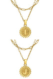 DOUBLE CHAIN INITIALS PENDANT NECKLACE_CWAJE106_B20621