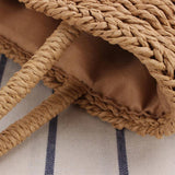 FOREST STYLE LITERARY LETTER PORTABLE STRAW BAG_CWAB2113