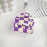 Checkerboard Hair Claw ? Candy Color Acetate Look_Cwmm10084