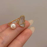 FASHION SWEET FRESHWATER PEARL OPEN RING FOR WOMEN_CWAJE3091
