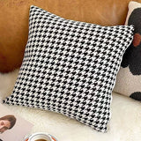 HOUNDSTOOTH EMBROIDERED ABSTRACT PILLOW COVER DECOR_CWMM7687