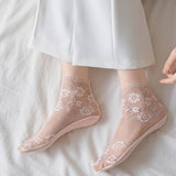 THIN SHORT SOCKS FOR SUMMER MESH LACE SOCKS_CWMS0507
