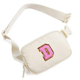 NYLON LETTER BELT BAG ADJUSTABLE SPORT WAIST PACK_CUAB0281