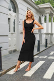 Square Collar Tight Fish Tail Extra Long Dress
