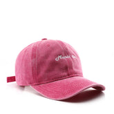 Vintage Washed Letter Embroidered Baseball Cap_Cwah1291