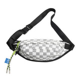 Simple Plaid Waist Bag Shoulder Bag_Cwab1604
