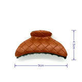 Ven Lattice Pu Leather Ethnic Hair Claw_Cwaha6379