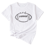 Wome Casual Tee With Fun Football Print_Cwdsd8368