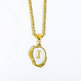 NEW 26 LETTERS OIL DROP THREE DIMENSIONAL NECKLACE_CWMM3756