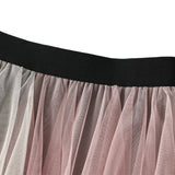 COLORBLOCK LAYERED TULLE IRREGULAR MIDI SKIRT_CWBMS0385