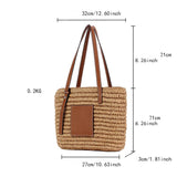 RETRO DAILY LARGE CAPACITY SHOULDER STRAW BAG_CWAB2032