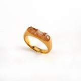 DESIGNER 18K STEEL RING WITH CRUSHED GEMSTONE_CWMM8933